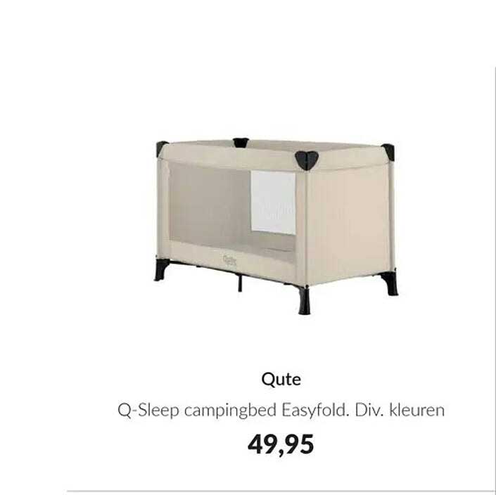 Qute Q-Sleep campingbed Easyfold. Div. kleuren