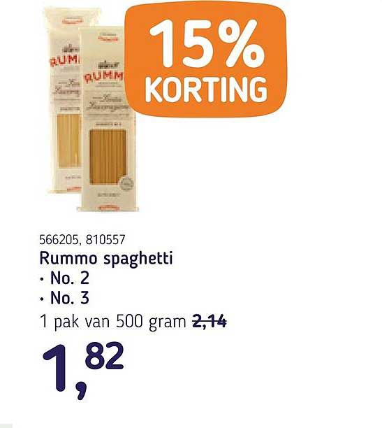 Rummo spaghetti No. 2 No. 3 15% KORTING
