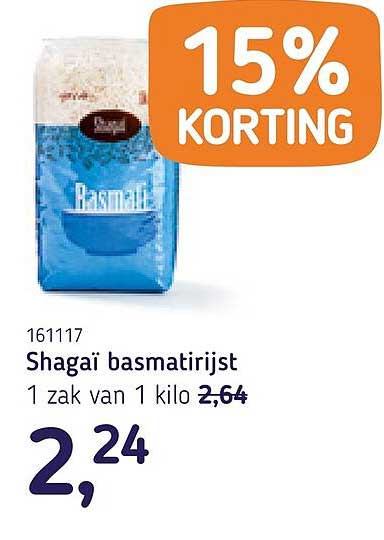 Shagai basmatirijst 15% KORTING