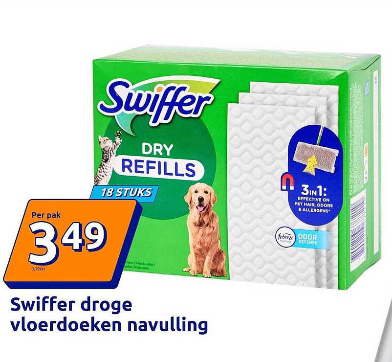 Swiffer droge vloerdweken navulling
