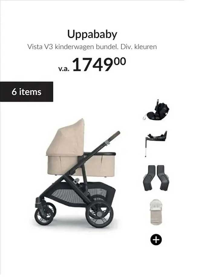Uppababy Vista V3 kinderwagen bundel. Div. kleuren