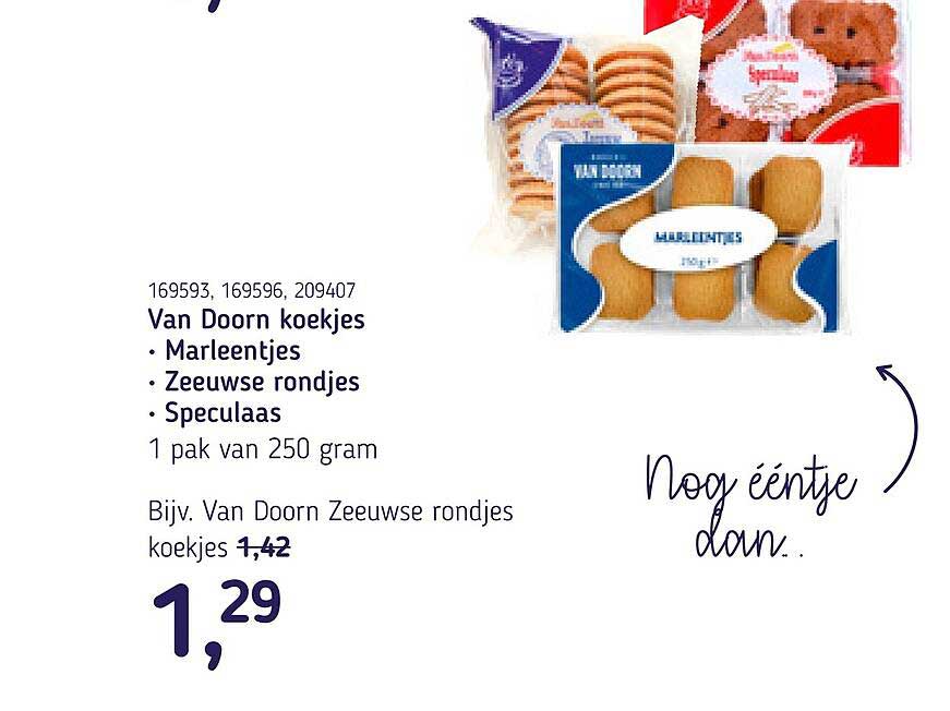 Van Doorn koekjes • Marleentjes • Zeeuwse rondjes • Speculaas