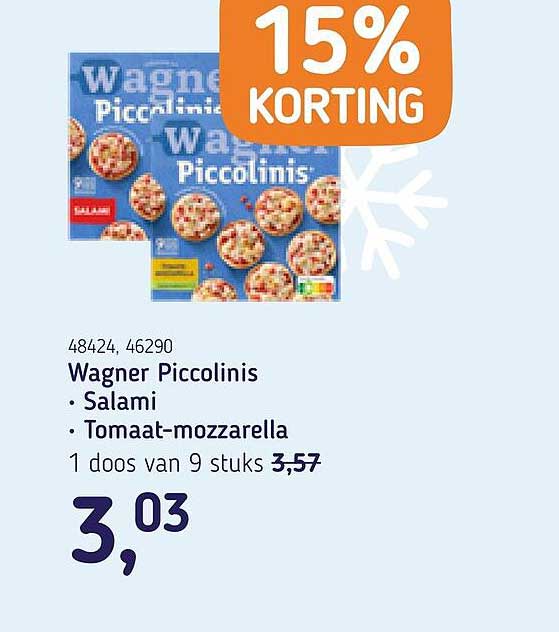 Wagner Piccolinis - Salami - Tomaat-mozzarella 15% KORTING