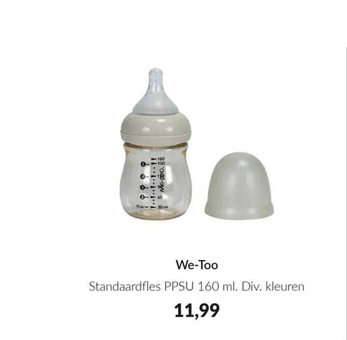 We-Too Standaardfles PPSU 160 ml. Div. kleuren
