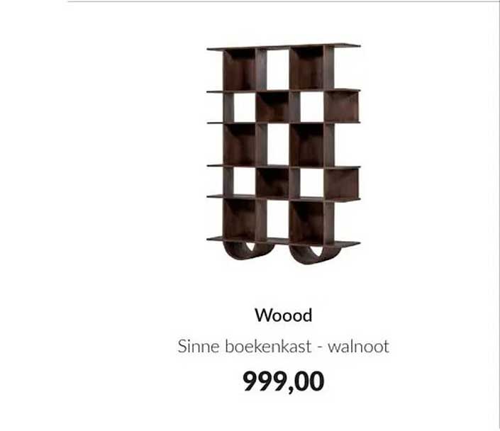 Woood Sinne boekenkast - walnoot