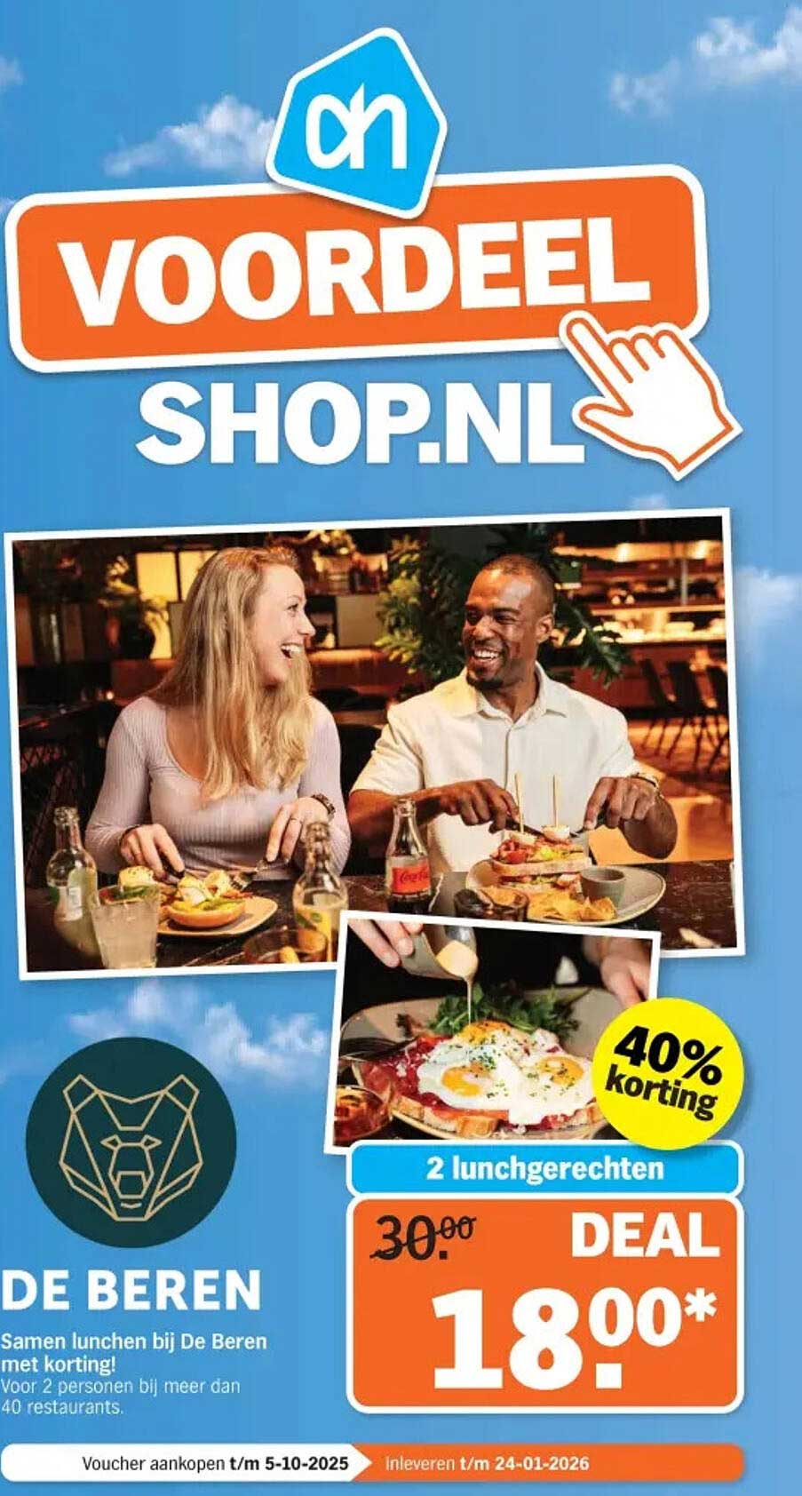2 lunchgerechten bij De Beren met 40% korting