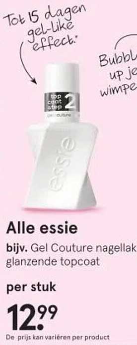 Alle essie bijv. Gel Couture nagellak glanzende topcoat