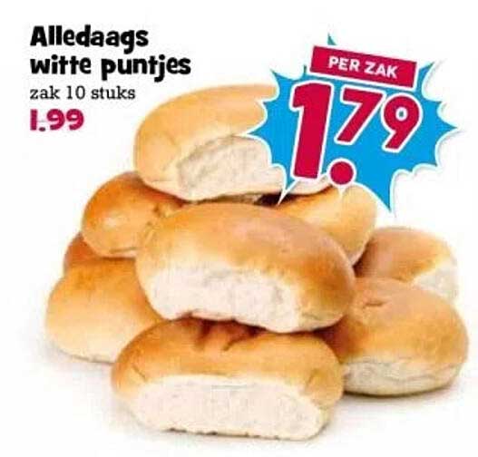 Alledaaags witte puntjes zak 10 stuks