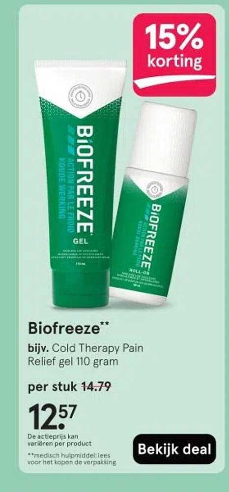 Biofreeze Cold Therapy Pain Relief gel 110 gram