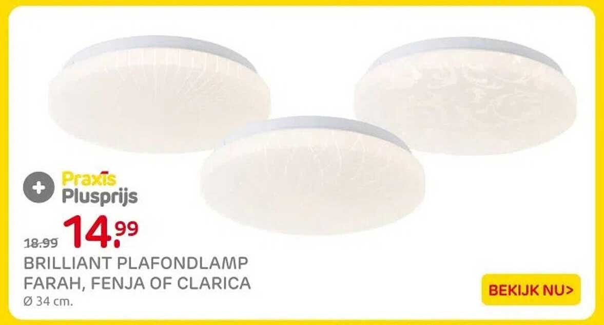 BRILLIANT PLAFONDLAMP FARAH, FENJA OF CLARICA