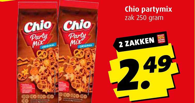 Chio partymix zak 250 gram