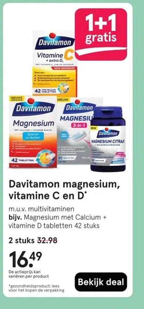 Davitamon magnesium, vitamine C en D*