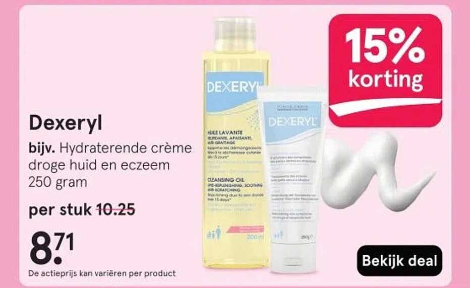 Dexeryl bijv. Hydraterende crème droge huid en eczeem 250 gram