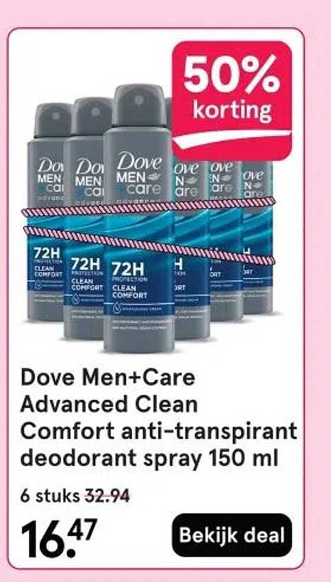 Dove Men+Care Advanced Clean Comfort anti-transpirant deodorant spray 150 ml