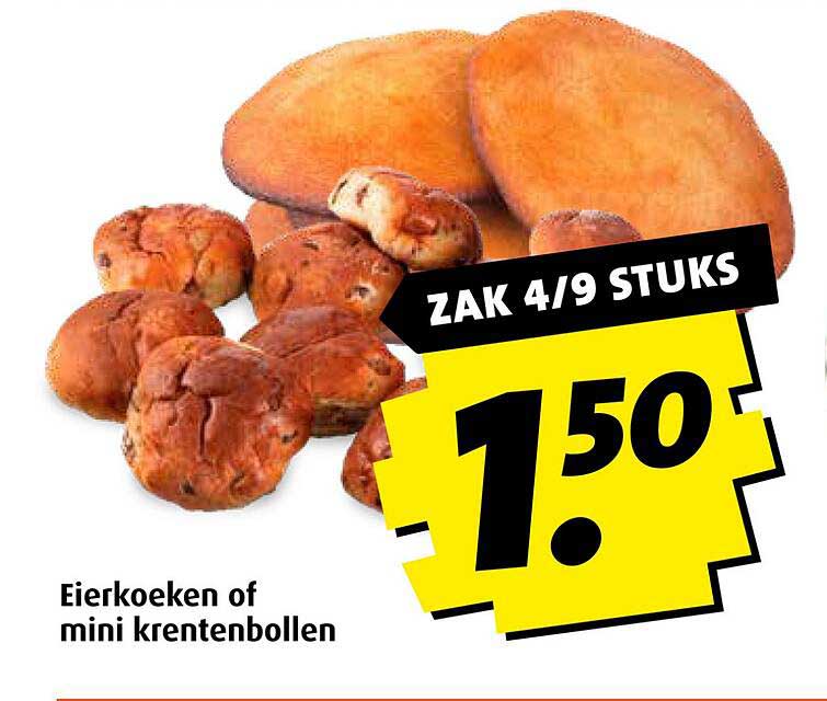 Eierkoeken of mini krentenbollen