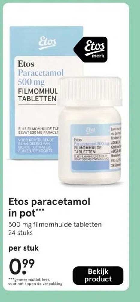 Etos paracetamol in pot***