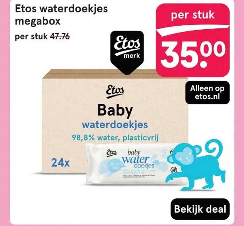 Etos waterdoekjes megabox