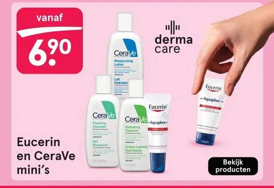 Eucerin en CeraVe mini's