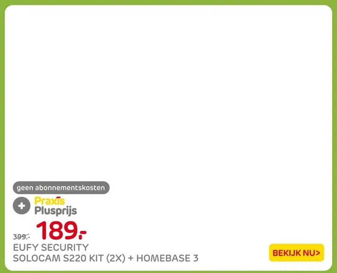 EUFY SECURITY SOLOCAM S220 KIT (2X) + HOMEBASE 3
