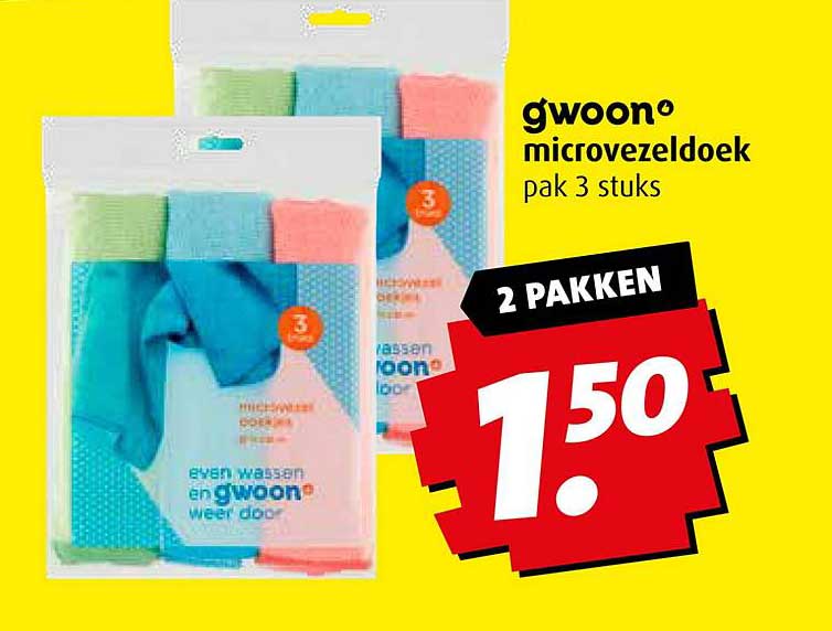 gwoon microvezeldoek pak 3 stuks