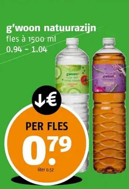 g'woon natuurlijke fles à 1500 ml