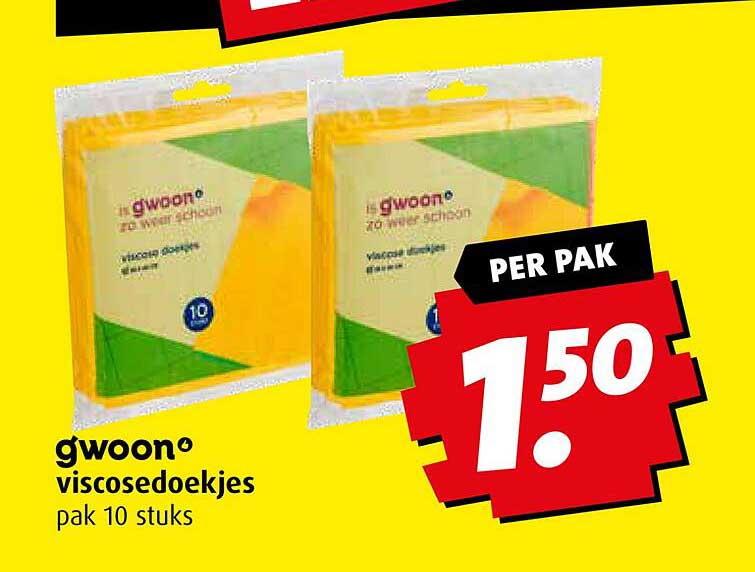 gwoon viscedoekjes pak 10 stuks