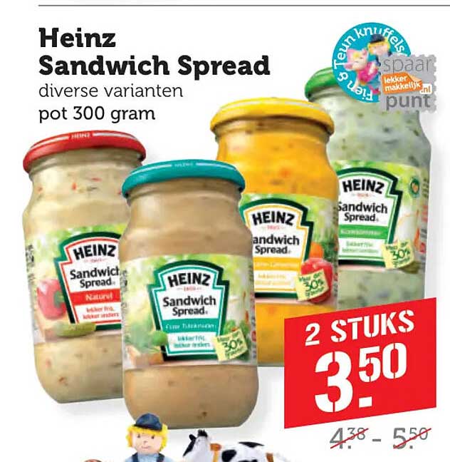 Heinz Sandwich Spread diverse varianten pot 300 gram