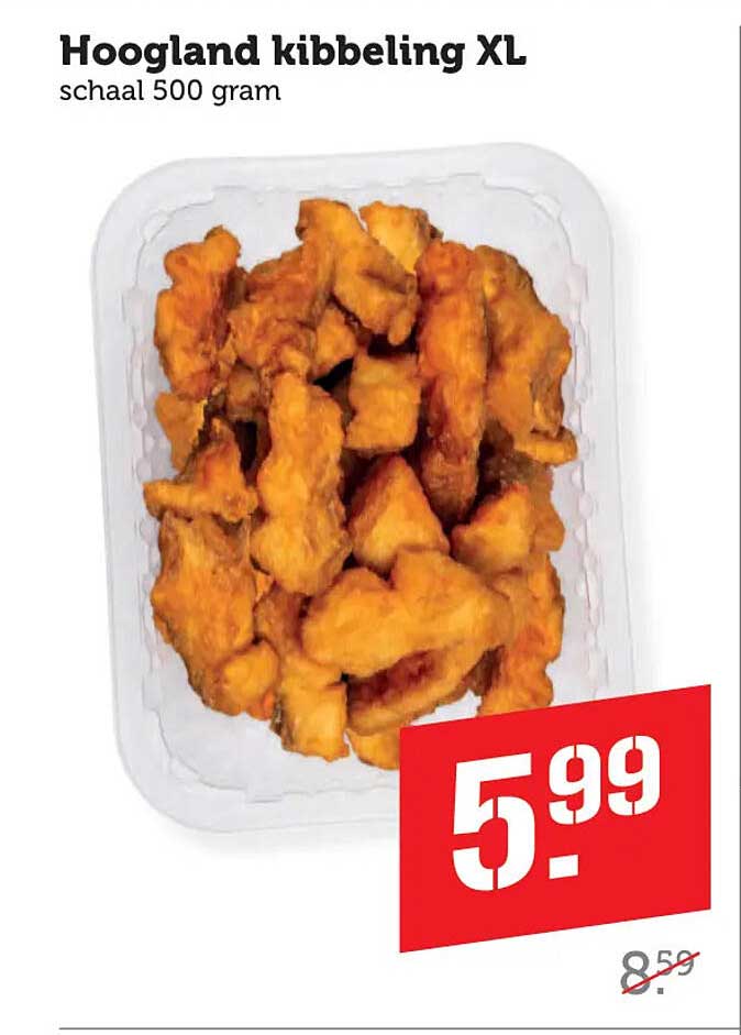 Hoogland kibbeling XL schaal 500 gram