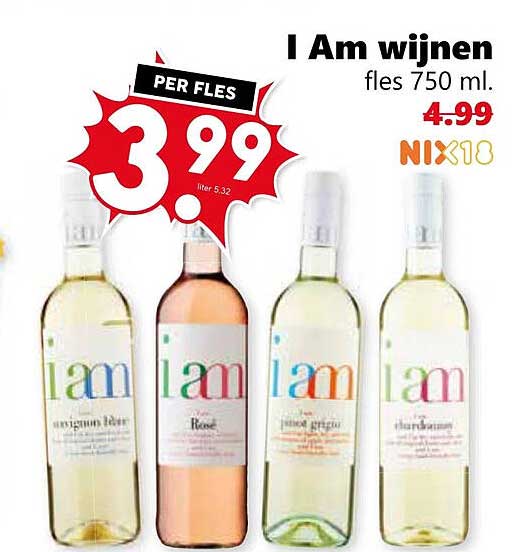 I Am wijnen fles 750 ml.