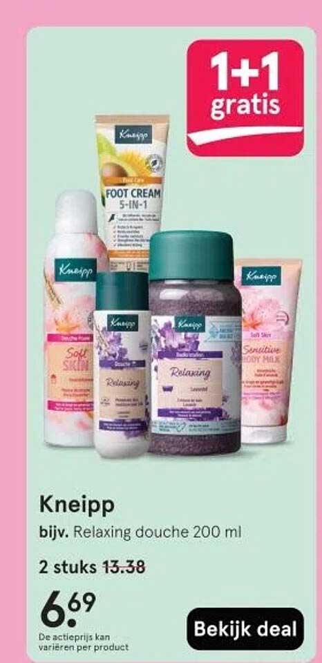 Kneipp bijv. Relaxing douche 200 ml