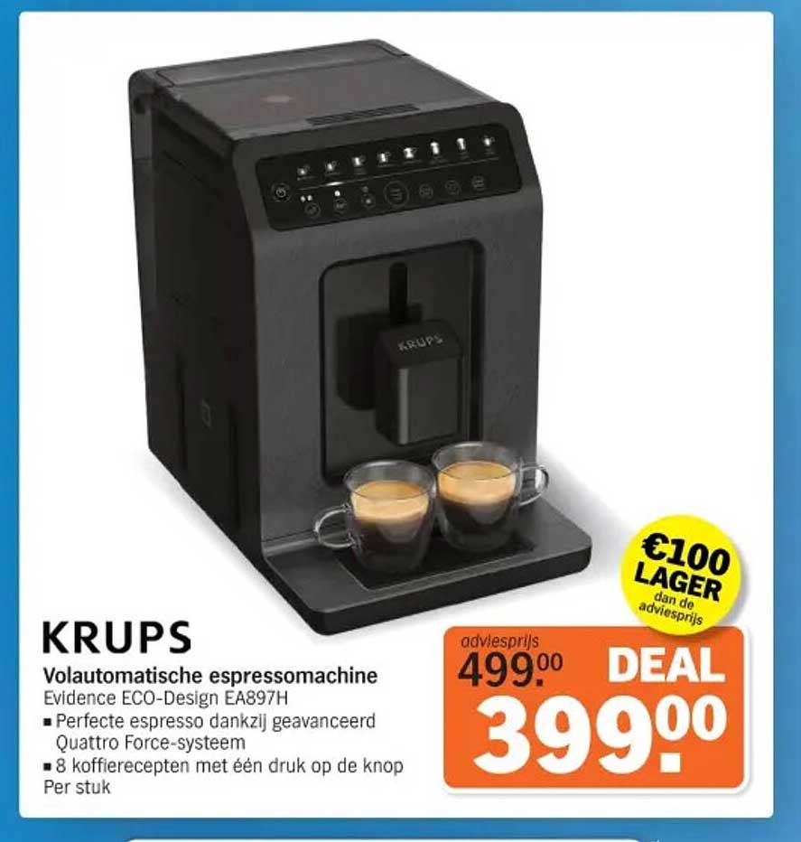 KRUPS Volautomatische espressomachine Evidence ECO-Design EA897H