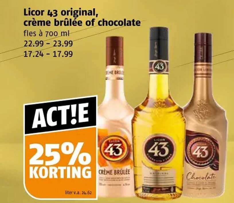 Licor 43 original, crème brûlée of chocolate