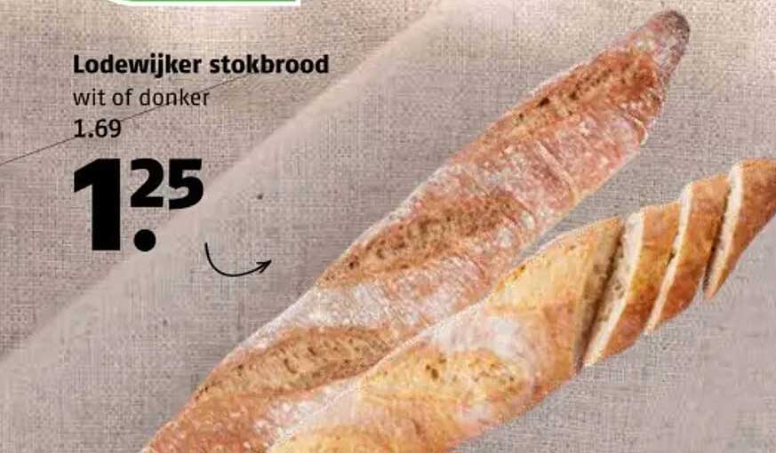 Lodewijker stokbrood wit of donker