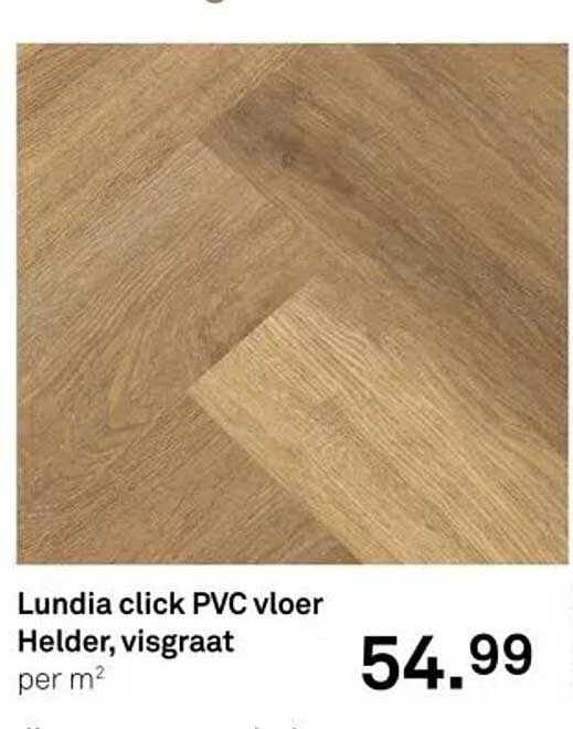 Lundia click PVC vloer Helder, visgraat