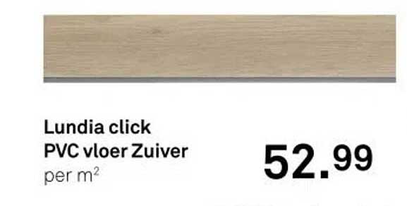 Lundia click PVC vloer Zuiver per m²