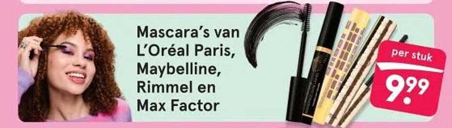 Mascara’s van L’Oréal Paris, Maybelline, Rimmel en Max Factor