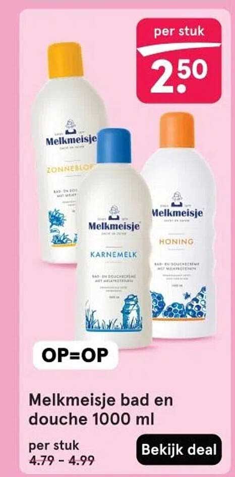 Melkmeisje bad en douche 1000 ml