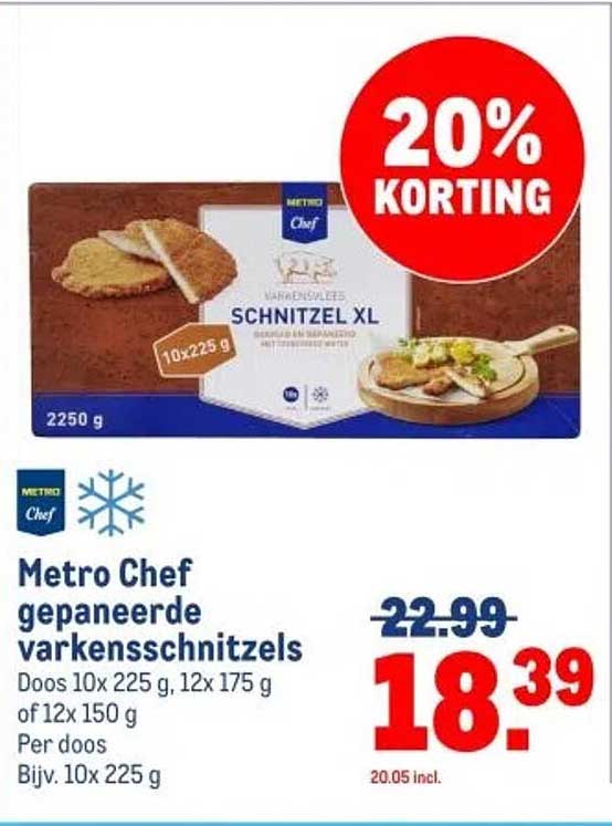 Metro Chef gepaneerde varkensschnitzels