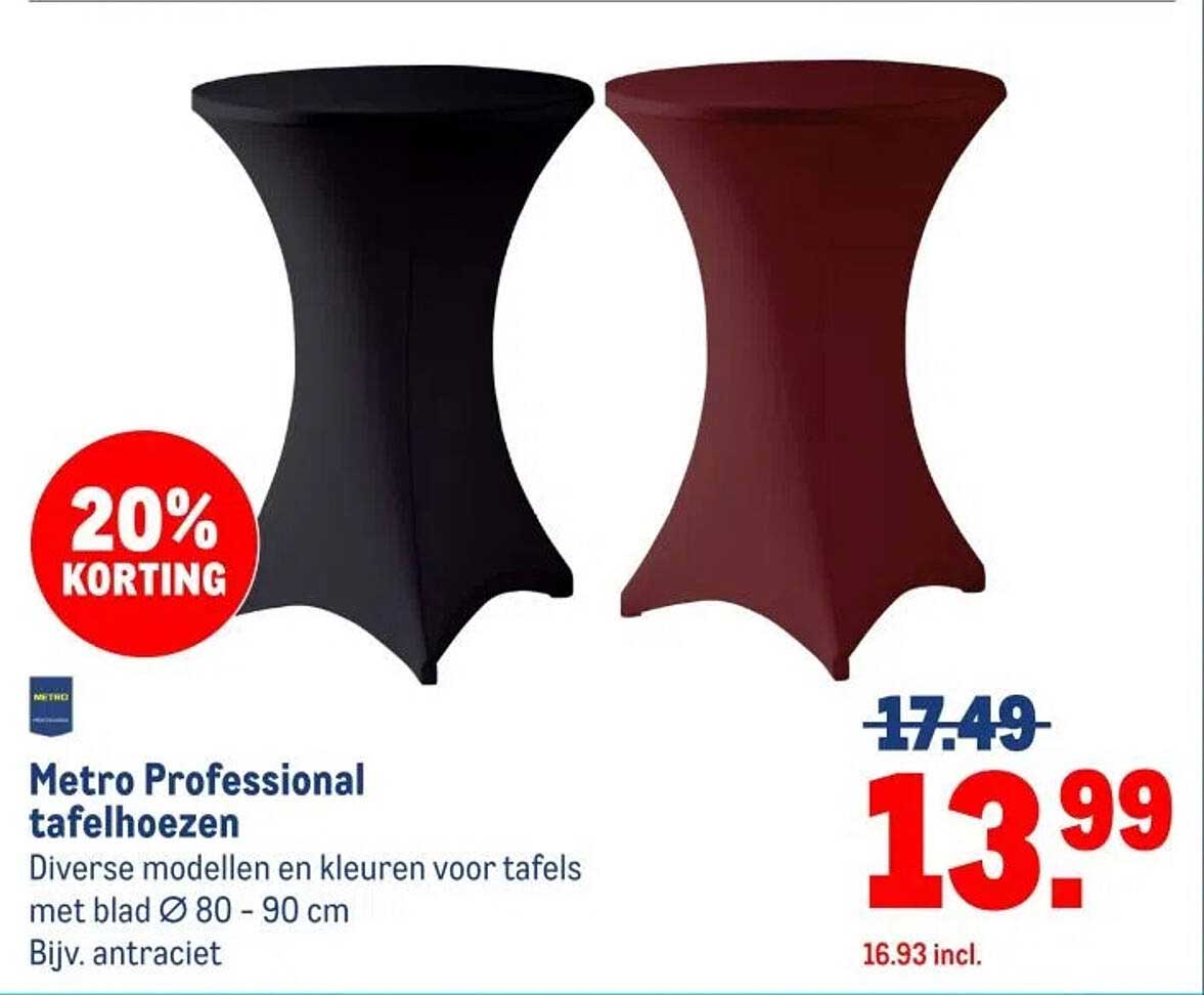 Metro Professional tafelhoezen