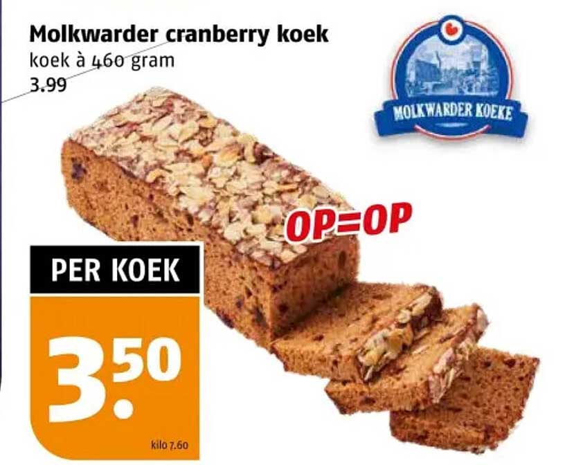 Molkwarder cranberry koek