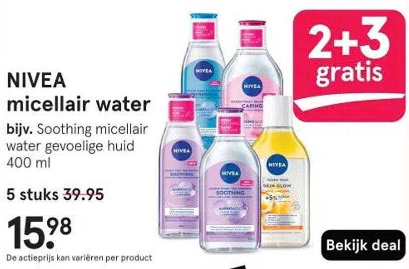 NIVEA micellair water bijv. Soothing micellair water gevoelige huid 400 ml