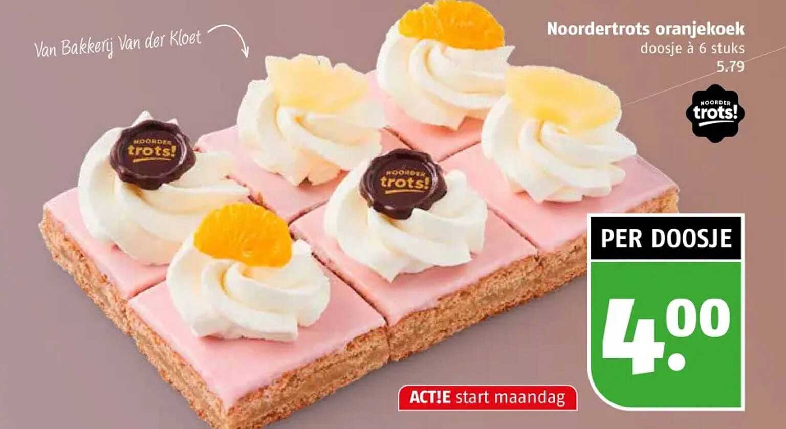 Noordertrrots oranjekoek doosje à 6 stuks