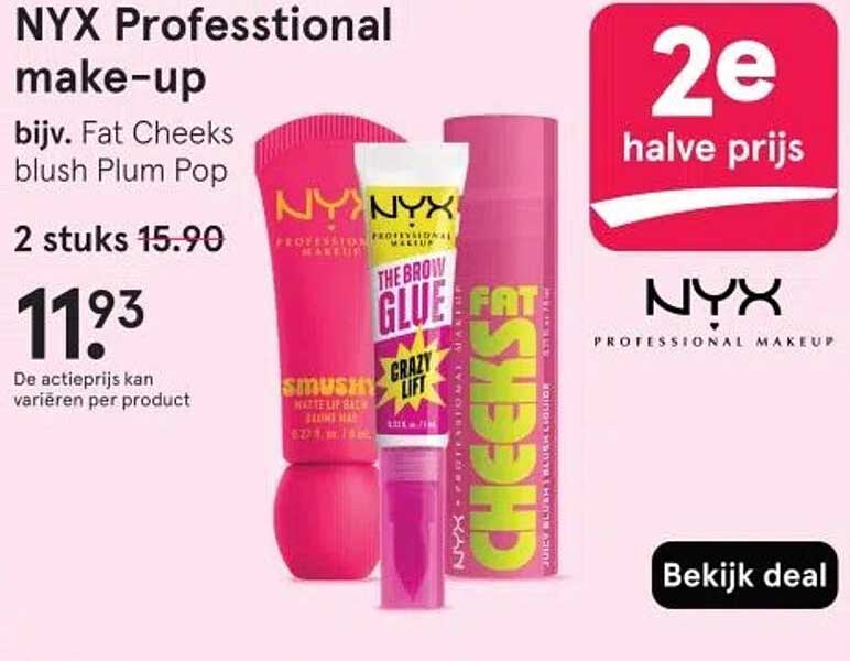 NYX Professional make-up bijv. Fat Cheeks blush Plum Pop