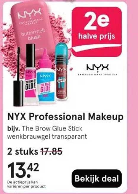 NYX Professional Makeup bijv. The Brow Glue Stick wenkbrauwgel transparant