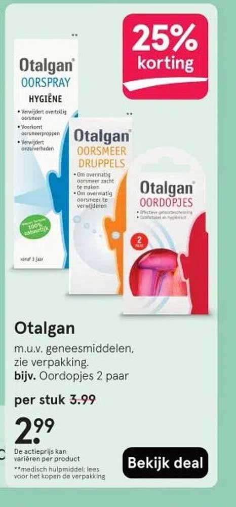 Otalgan Oordopjes 2 paar
