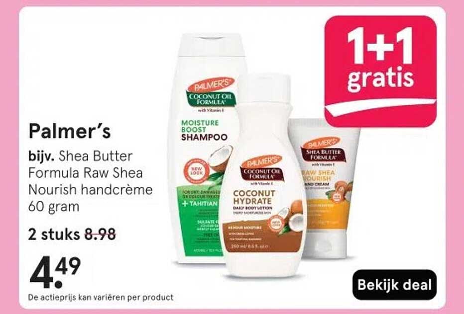 Palmer’s bijv. Shea Butter Formula Raw Shea Nourish handcrème 60 gram
