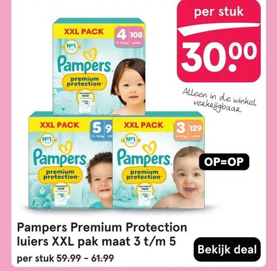 Pampers Premium Protection luiers XXL pak maat 3 t/m 5