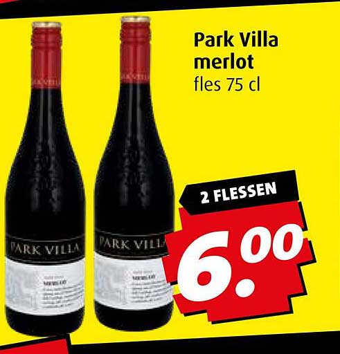Park Villa merlot fles 75 cl