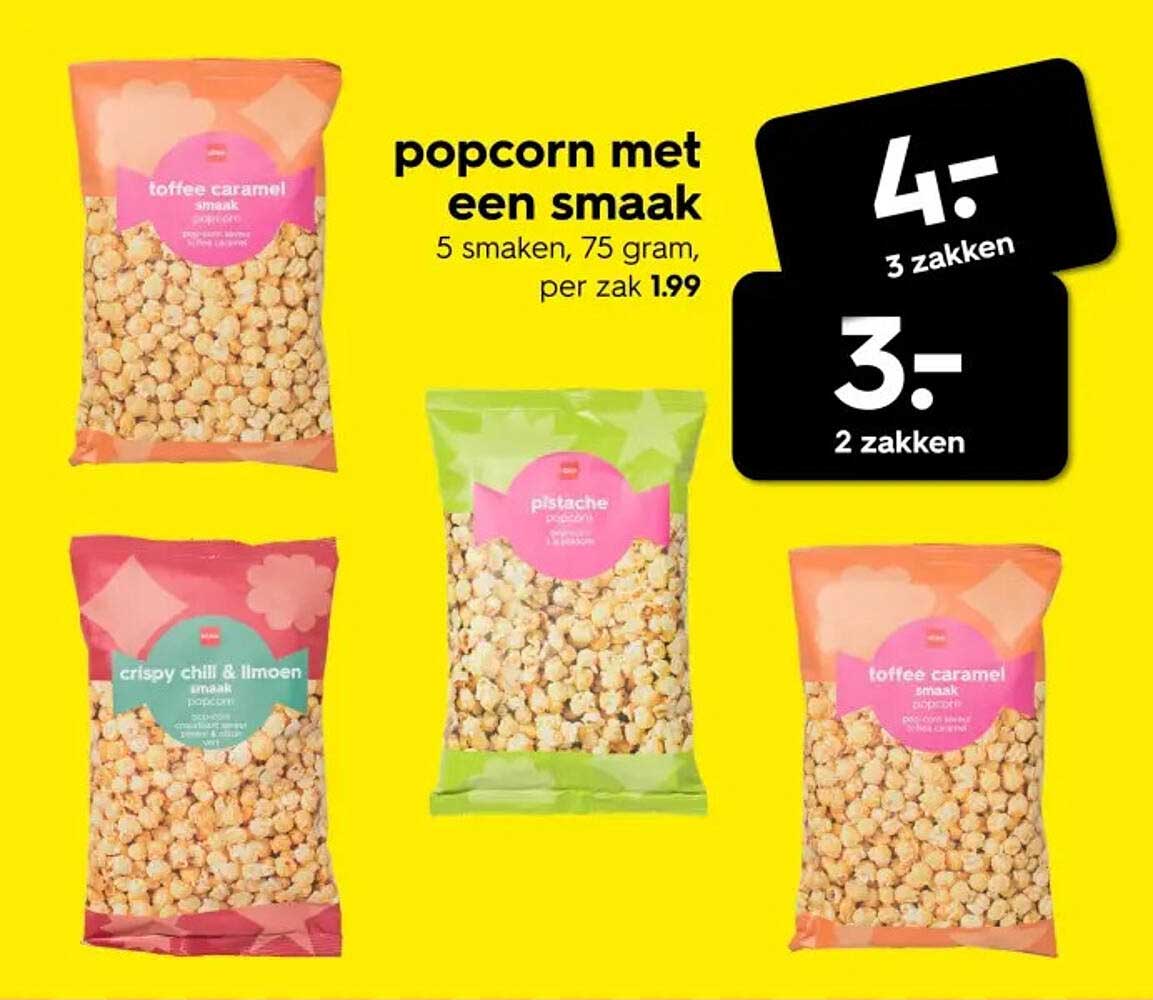 popcorn met een smaak