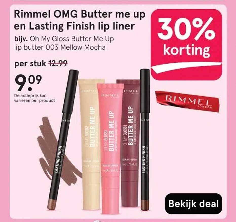Rimmel OMG Butter me up en Lasting Finish lip liner